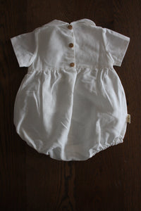 Short sleeve peter pan romper - choose the embroidery