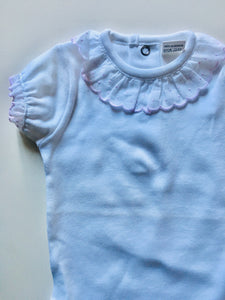 Short Sleeve body with embroidery spots details on collar