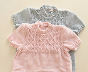 Newborn knitted romper
